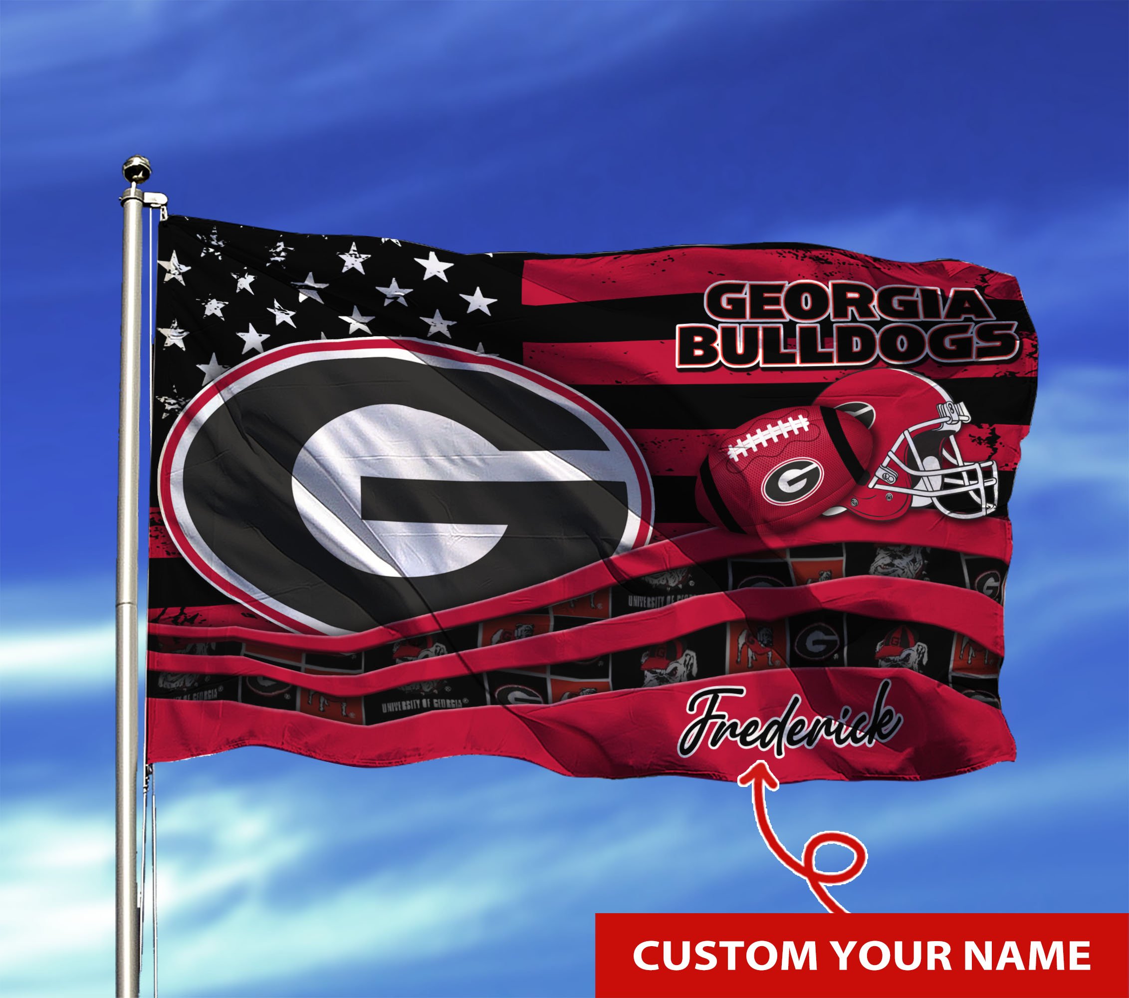 Georgia Bulldogs Custom Flag3x5ft For This Season TU26897